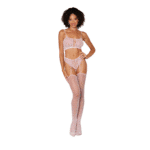 Bodystocking porte jarretelles en résille et dentelle pour mettre tes courbes en valeur, Dreamgirl – Image 2
