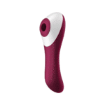Vibromasseur à pression d’air Satisfyer, vibromasseur pour le point G, Dual Crush, vibromasseur double à insertion et pression d’air, rouge vin, Satisfyer – Image 5