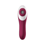 Vibromasseur à pression d’air Satisfyer, vibromasseur pour le point G, Dual Crush, vibromasseur double à insertion et pression d’air, rouge vin, Satisfyer – Image 3