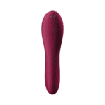 Vibromasseur à pression d’air Satisfyer, vibromasseur pour le point G, Dual Crush, vibromasseur double à insertion et pression d’air, rouge vin, Satisfyer – Image 4