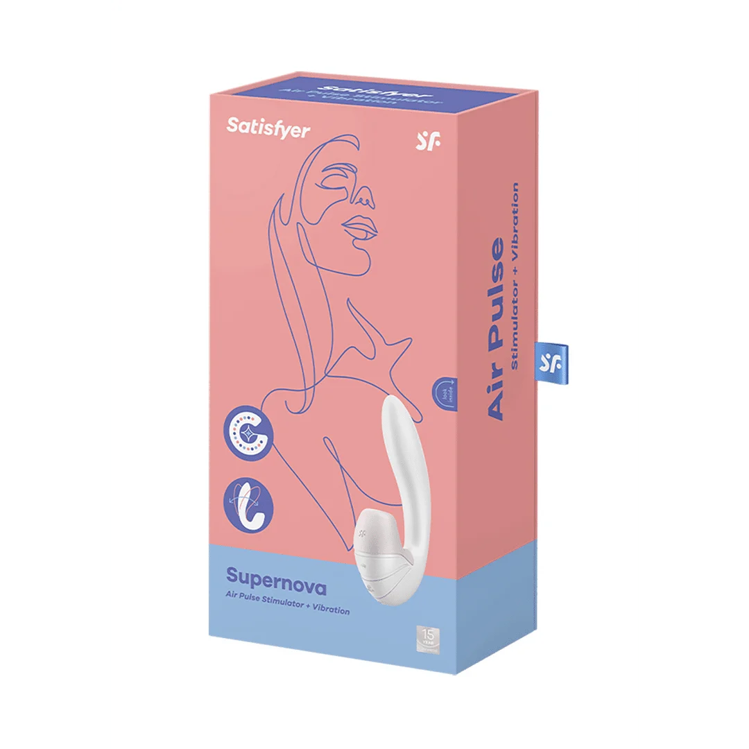 Vibromasseur à pression d’air Satisfyer, vibromasseur double, Supernova, vibromasseur double à insertion et impulsions d’air, ancien modèle, Satisfyer – Image 4