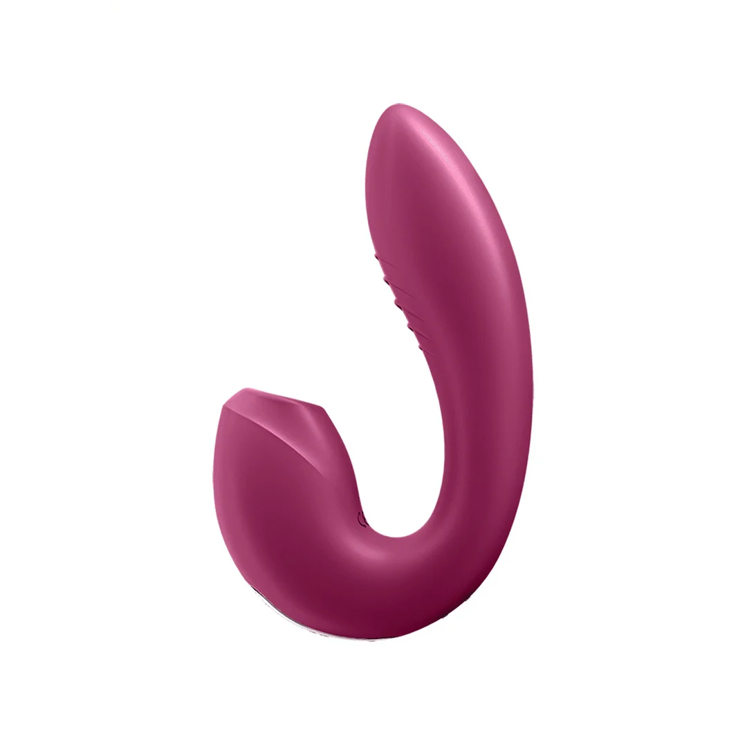 Satisfyer stimulateur à ondes d’air – stimulateur double – Sunray - Stimulateur double à ondes d’air avec insertion - Berry Satisfyer – Image 2
