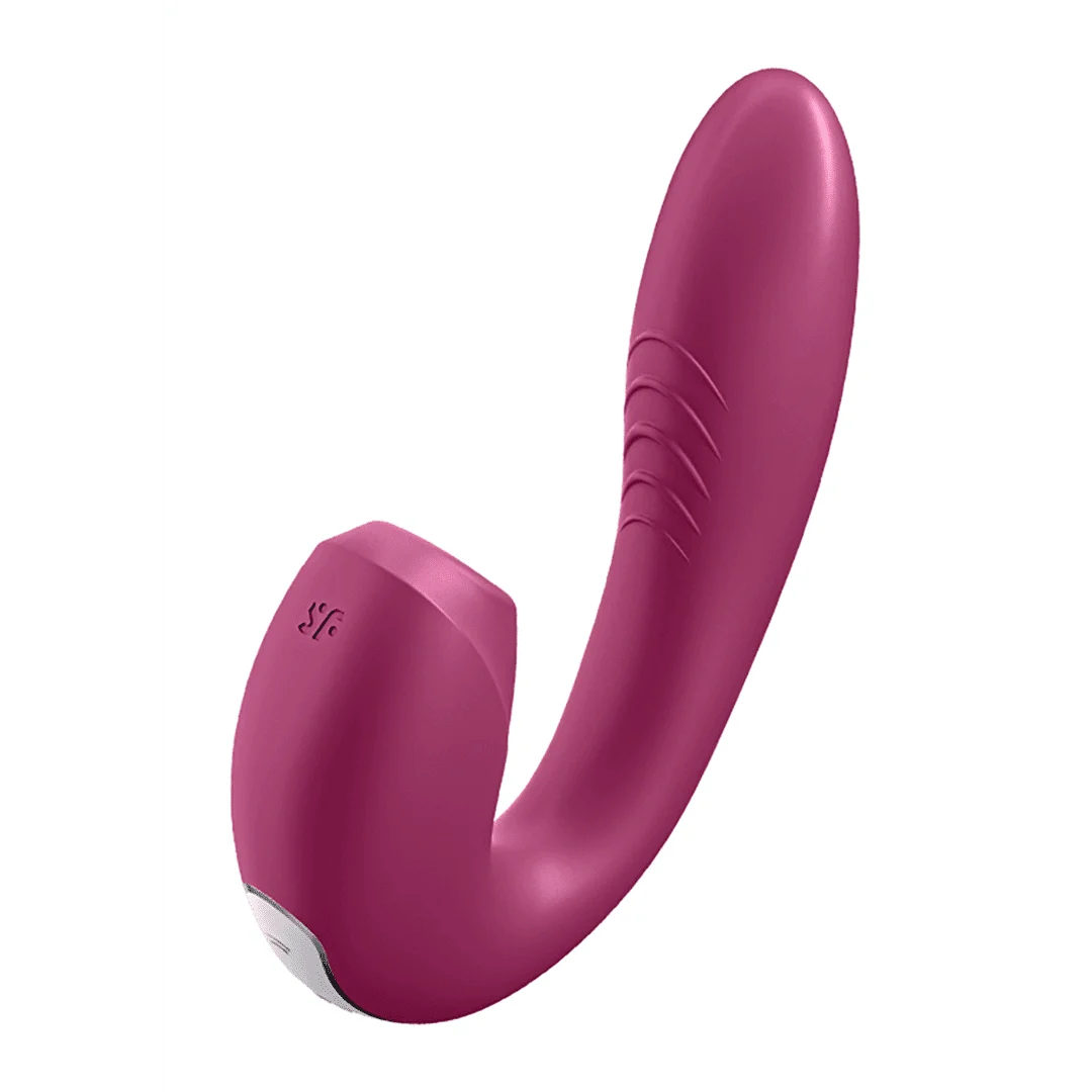 Satisfyer stimulateur à ondes d’air – stimulateur double – Sunray - Stimulateur double à ondes d’air avec insertion - Berry Satisfyer – Image 3