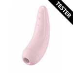 Satisfyer, vibromasseur à air pulsé et stimulateur clitoridien Curvy 2Plus, stimulateur à impulsions d’air et vibrations, testeur Satisfyer