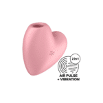 Stimulateur à pression d’air Satisfyer – Stimulateur clitoridien – Cutie Heart - Air Pulse Stimulator and Vibration - Light Satisfyer – Image 5