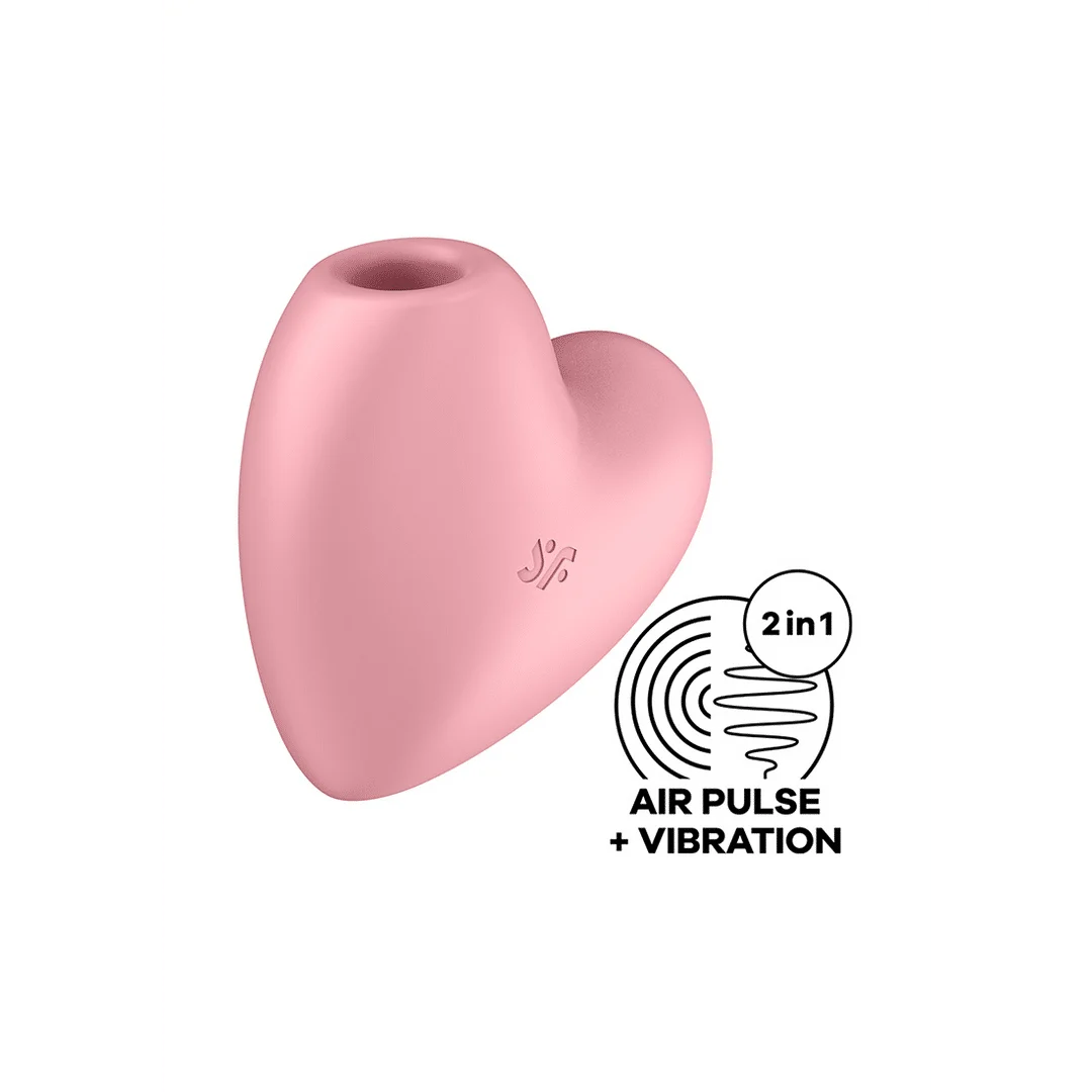 Stimulateur à pression d’air Satisfyer – Stimulateur clitoridien – Cutie Heart - Air Pulse Stimulator and Vibration - Light Satisfyer – Image 5