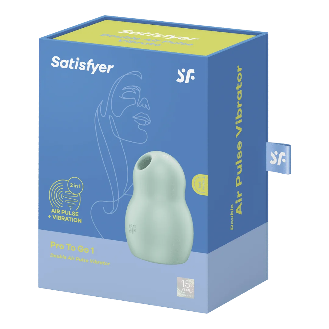 Stimulateur à ondes d’air Satisfyer – Vibrateur double – Pro to Go 1 - Double Air Pulse Vibrator - Azul Satisfyer – Image 6