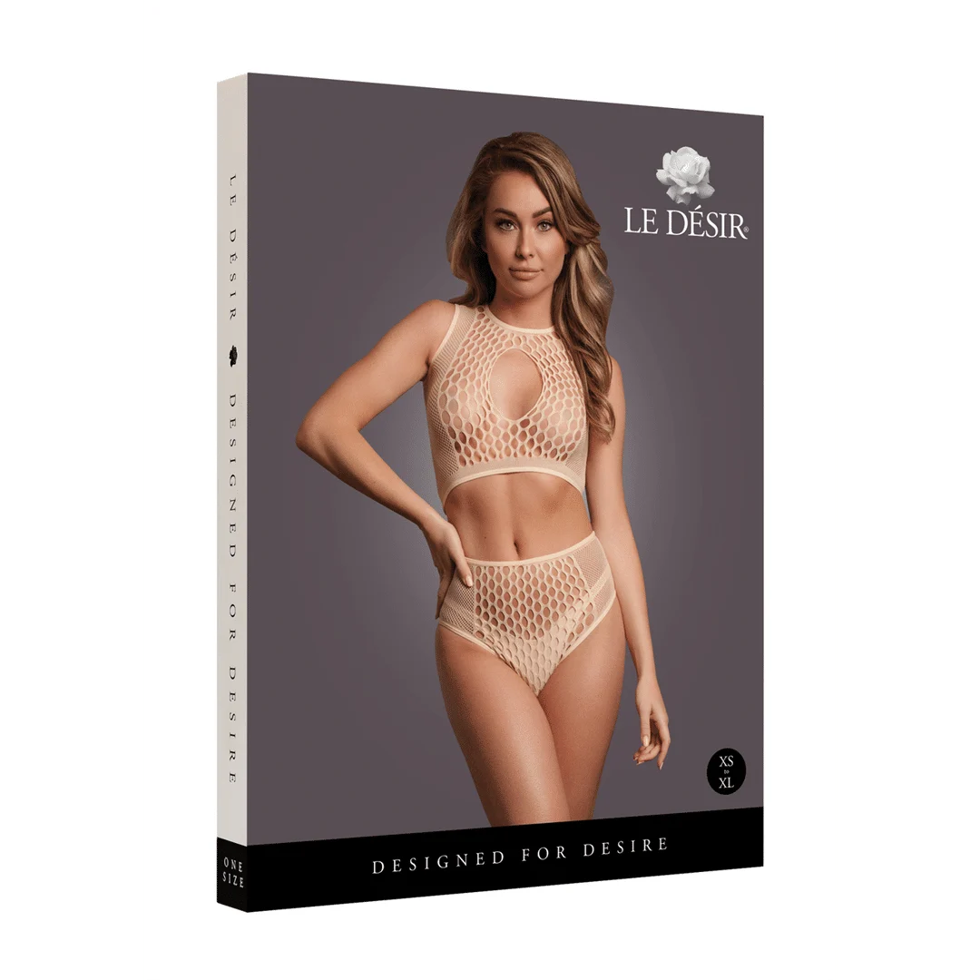 Ensemble de lingerie avec détails en résille et ouverture en goutte pour une silhouette séduisante aux courbes généreuses – LIN – Image 19