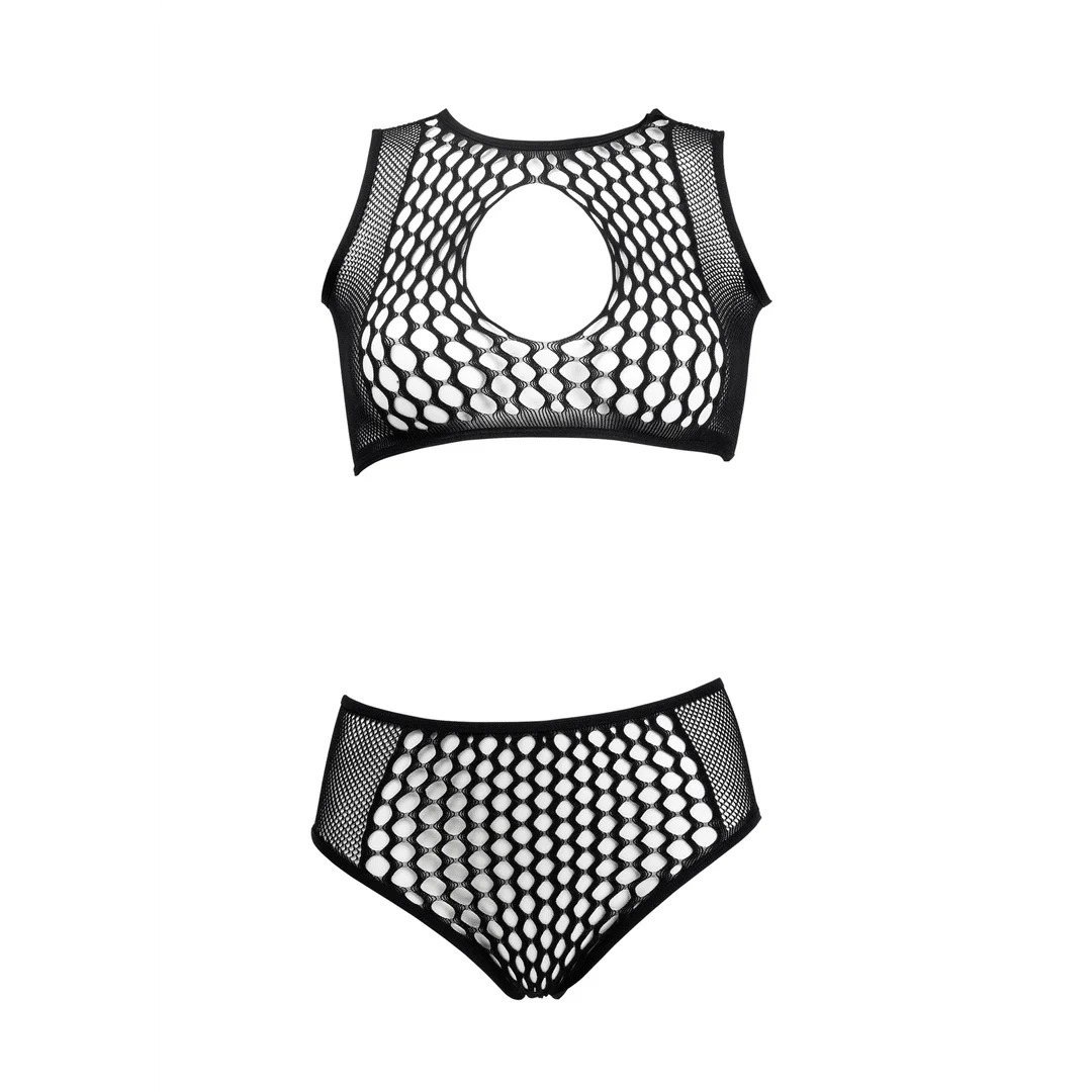 Ensemble de lingerie avec détails en résille et ouverture en goutte pour une silhouette séduisante aux courbes généreuses – LIN – Image 36