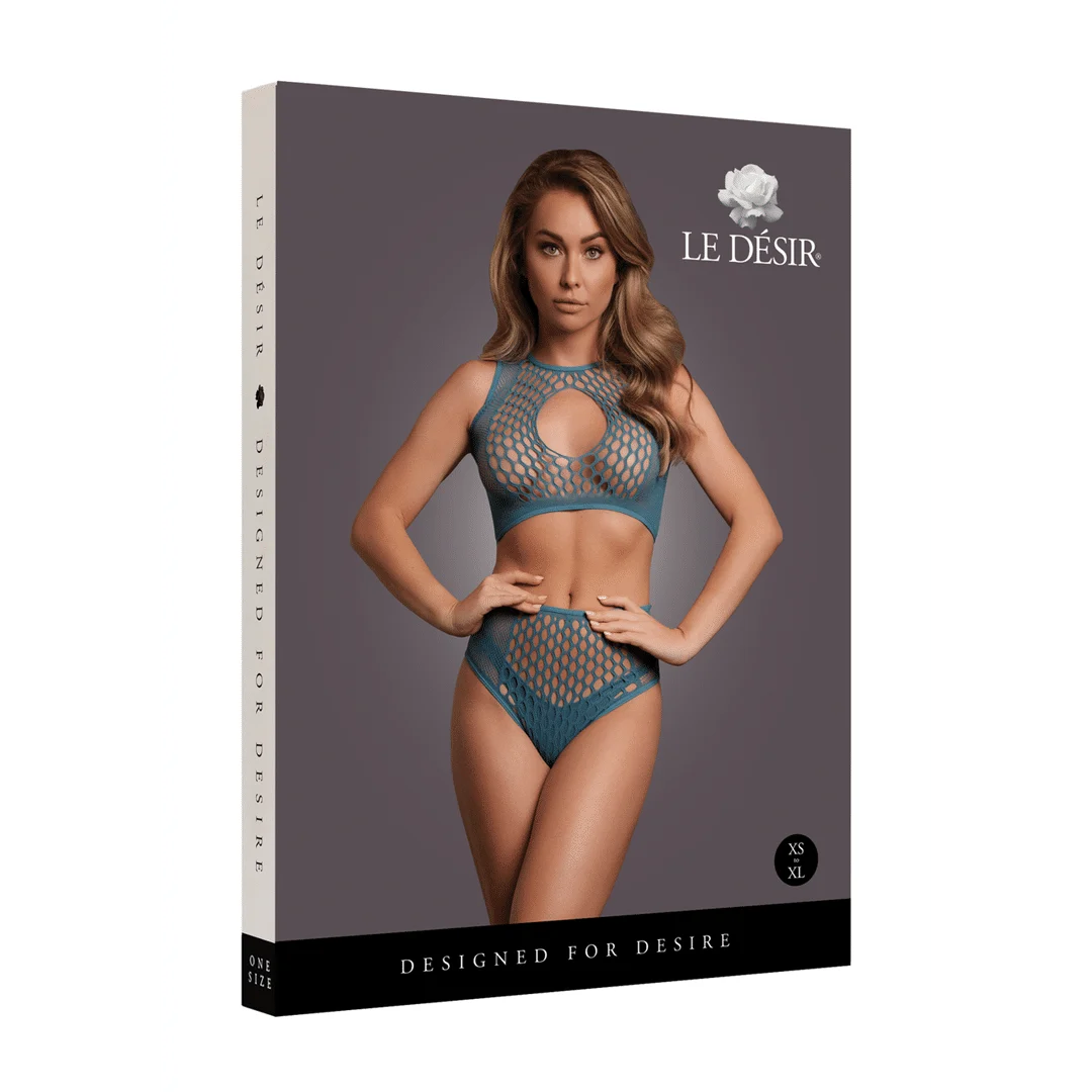 Ensemble de lingerie avec détails en résille et ouverture en goutte pour une silhouette séduisante aux courbes généreuses – LIN – Image 25