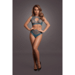 Ensemble de lingerie avec détails en résille et ouverture en goutte pour une silhouette séduisante aux courbes généreuses – LIN – Image 28