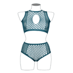 Ensemble de lingerie avec détails en résille et ouverture en goutte pour une silhouette séduisante aux courbes généreuses – LIN – Image 12