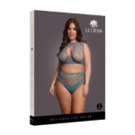 Ensemble de lingerie avec détails en résille et ouverture en goutte pour une silhouette séduisante aux courbes généreuses – LIN – Image 7
