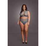 Ensemble de lingerie avec détails en résille et ouverture en goutte pour une silhouette séduisante aux courbes généreuses – LIN – Image 10