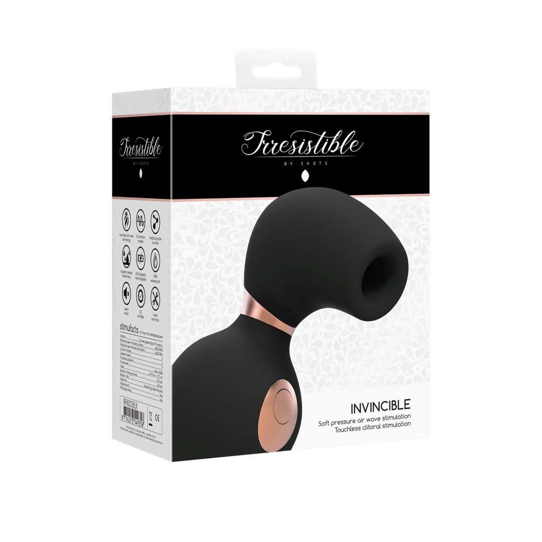 IRR003BLK-2 Stimulateur clitoridien avec 10 vitesses – Irresistible Irrésistible Rose Testeur Irresistible by Shots – Image 1