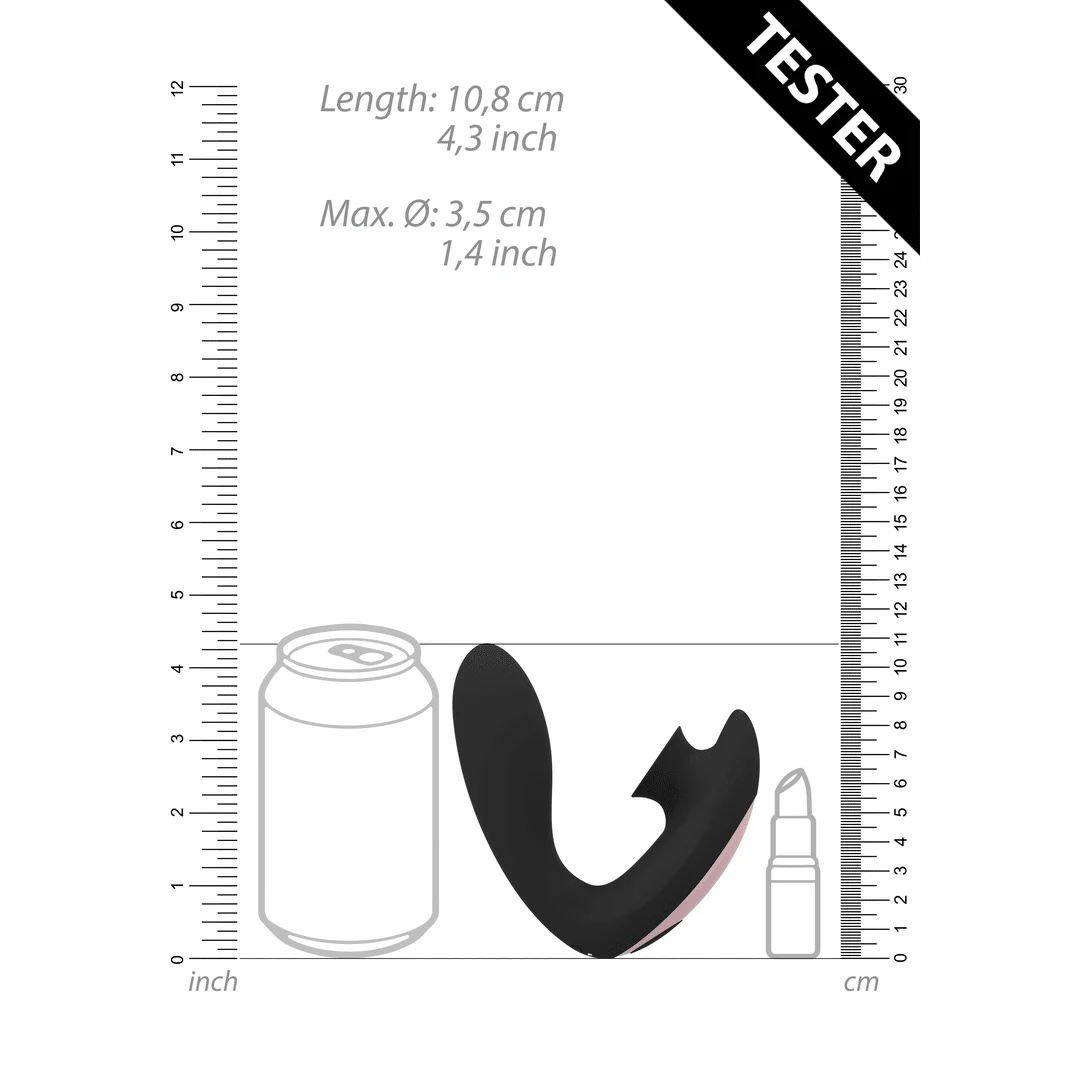 Stimulateur du point G avec 10 modes de vibration, testeur noir Irresistible by Shots – Image 4