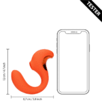 Vibromasseur à pression d’air – Vibromasseur point G – Vibromasseur point G avec pulse wave clitoridienne – Untamed Orange Loveline by Shots – Image 11
