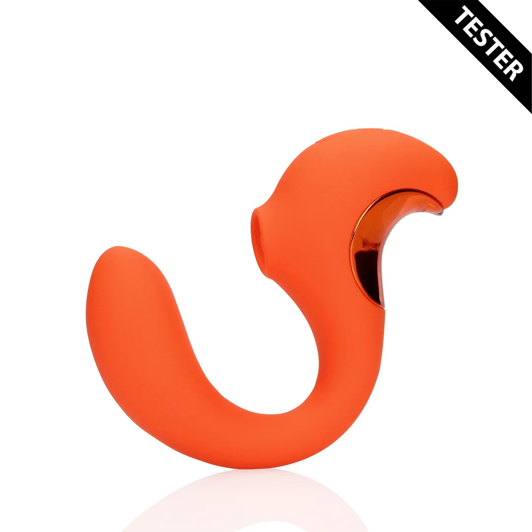 Vibromasseur à pression d’air – Vibromasseur point G – Vibromasseur point G avec pulse wave clitoridienne – Untamed Orange Loveline by Shots – Image 8