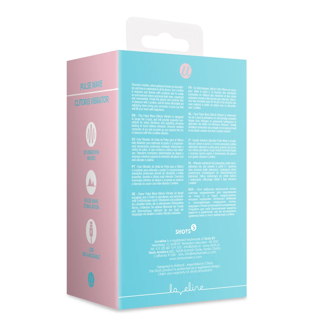 Stimulateur clitoridien à stimulation par ondes pulsées – Arctic Blue Loveline by Shots – Image 7