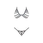 Ensemble noir avec soutien gorge, string ficelle et bretelles – Image 10