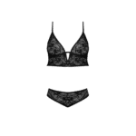 Bralette et culotte en dentelle Magic Silk, noir, 2X – Image 4