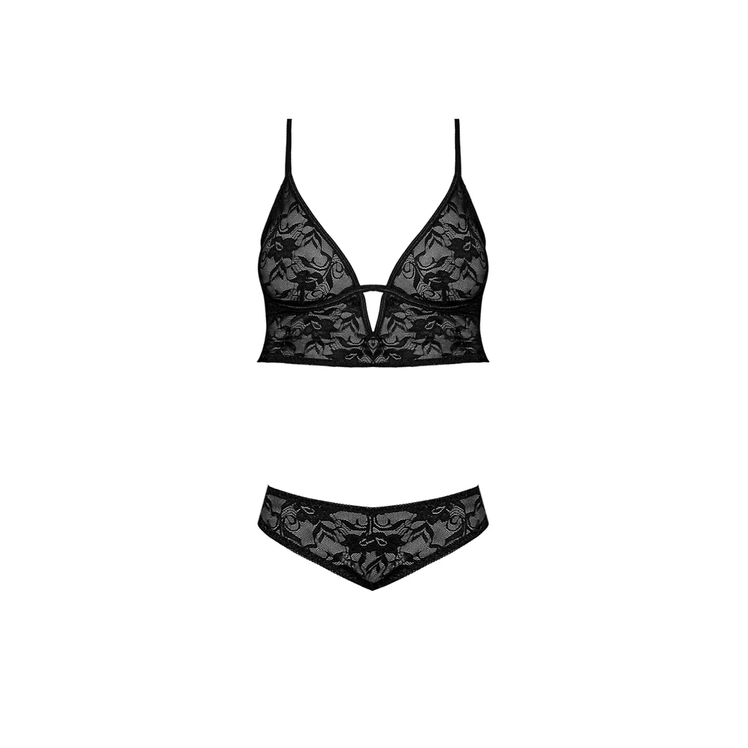 Bralette et culotte en dentelle Magic Silk, noir, 2X – Image 4