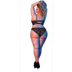 Bralette et culotte en dentelle Magic Silk, noir, 2X – Image 3