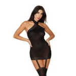 Dreamgirl Sheer Garter Dress, taille unique, noir – Image 4