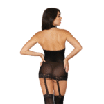 Dreamgirl Sheer Garter Dress, taille unique, noir
