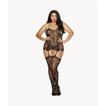 Body résille avec porte jarretelles pour un look lingerie adapté aux silhouettes généreuses Dreamgirl – Image 2