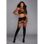 Ensemble porte jarretelles avec bralette ras du cou sans coutures, pour un look lingerie – Dreamgirl – Image 2