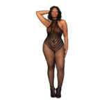 Body résille Dreamgirl teddy grande taille noir – Image 2