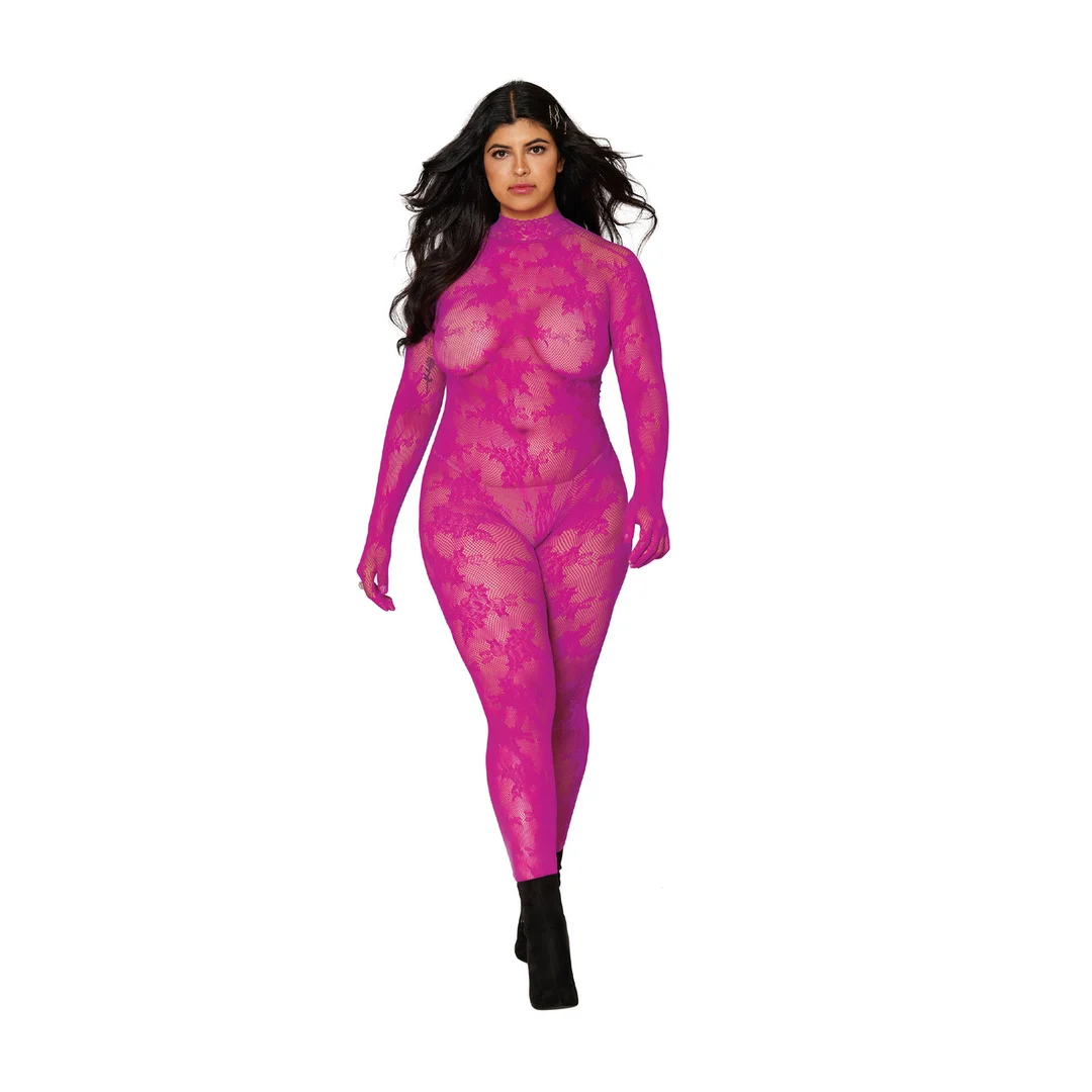 Body résille Dreamgirl avec gants à doigts – Image 2