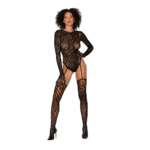 Bodystocking en résille avec mitaines pour une lingerie qui met les courbes en valeur, Dreamgirl – Image 4