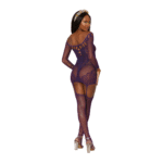 Ensemble porte jarretelles en résille et dentelle pour une silhouette pulpeuse séduisante, Dreamgirl – Image 3