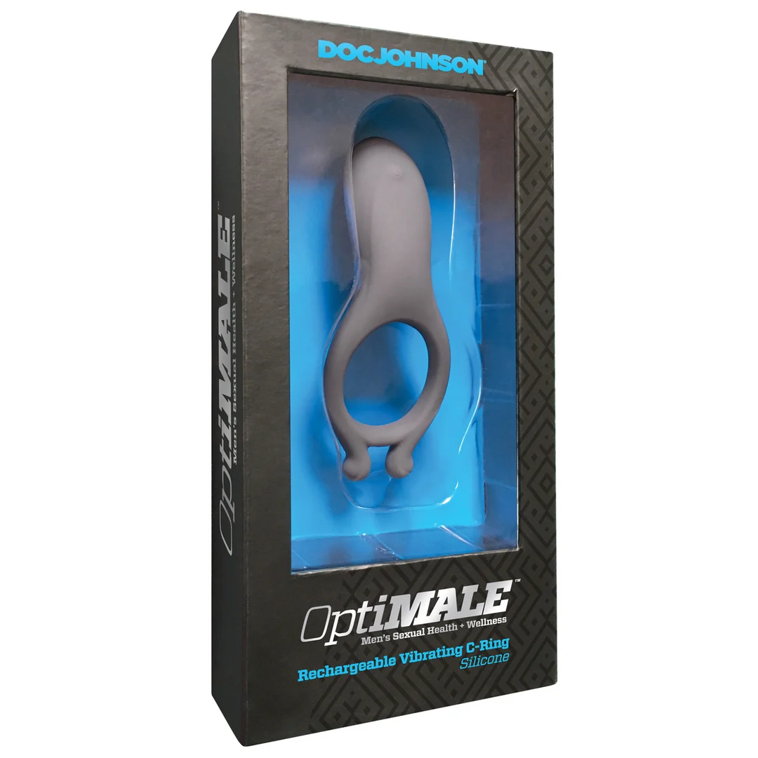 Anneau pénien vibrant rechargeable Doc Johnson OptiMALE – Image 1