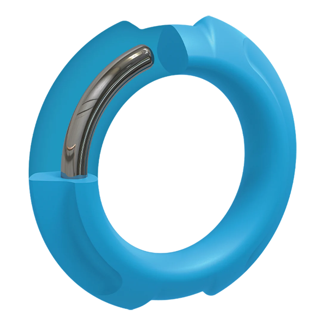 Anneau pénien non vibrant avec âme intérieure en métal gainée de silicone, 43 mm – Image 2
