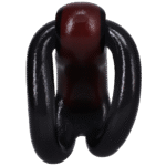 Anneau pénien non vibrant avec fermeture pratique à clip et boucle – Noir/Rouge – Image 3