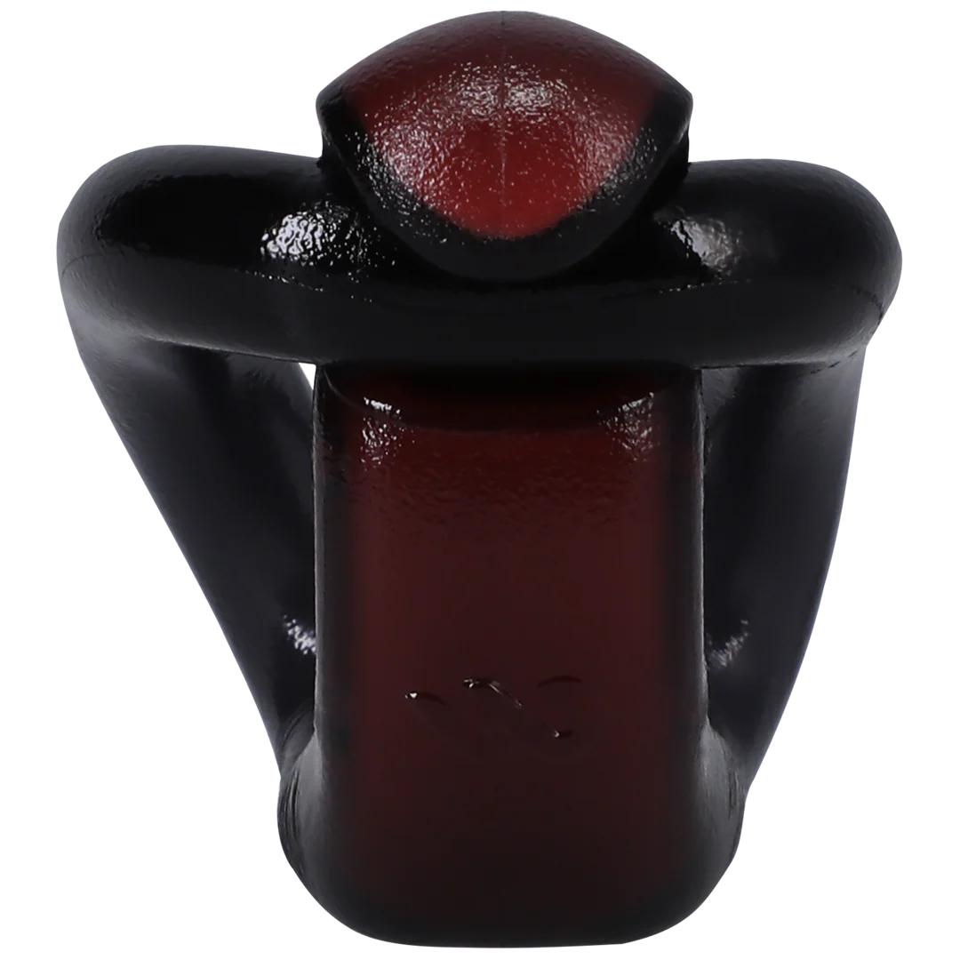 Anneau pénien non vibrant avec fermeture pratique à clip et boucle – Noir/Rouge – Image 4