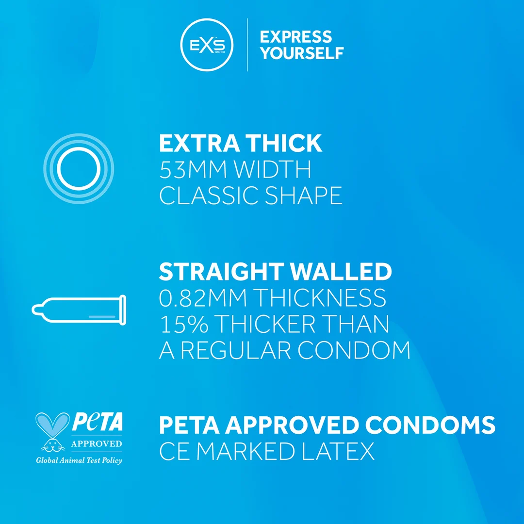 Préservatifs EXS Extra Thick, 100 pièces – Image 3