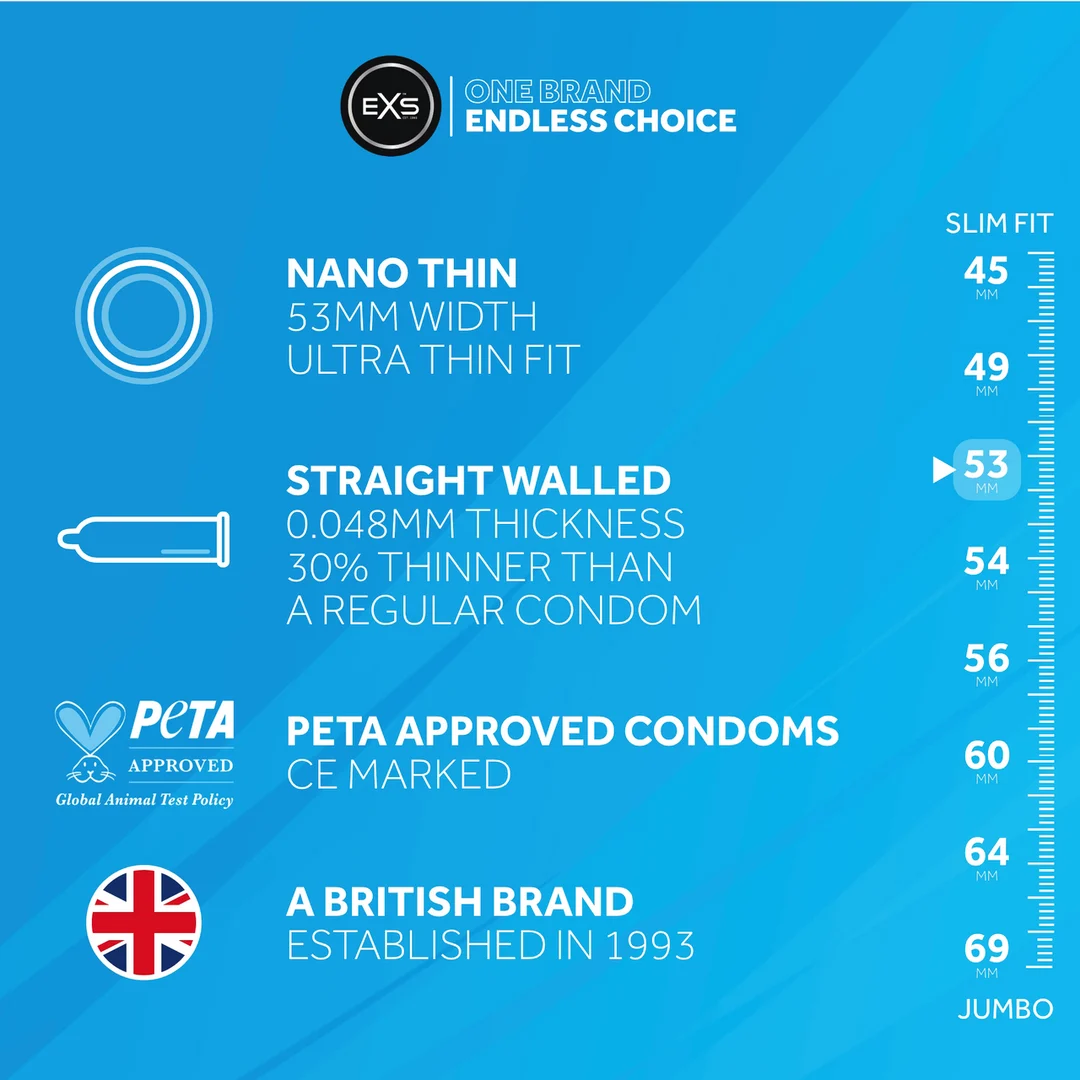 Préservatifs EXS Nano Thin, 100 pièces – Image 2