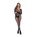 Combinaison résille noire Mapalé avec strass – Image 3