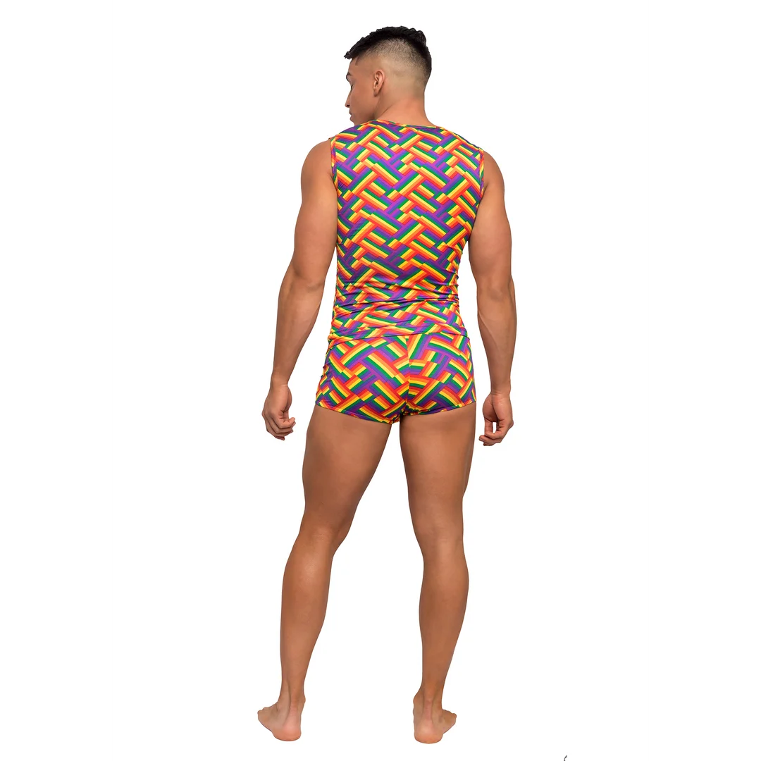 Débardeur fitness Male Power avec imprimé arc en ciel, taille S – Image 2