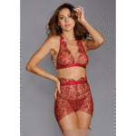 Ensemble trois pièces Dreamgirl avec broderie florale – Image 3
