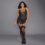 Porte jarretelles Dreamgirl en résille – Image 2