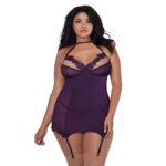 Ensemble porte jarretelles en dentelle de Venise avec détails réglables pour silhouettes rondes – SexyPlus – Image 4