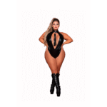 Dreamgirl teddy effet cuir à encolure américaine avec martinet – Image 3