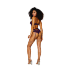 Ensemble de lingerie porte jarretelles avec chaînes dorées pour une allure sensuelle - SexyPlus