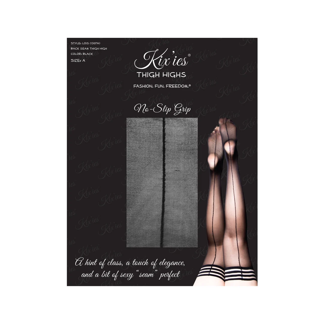 Bas autofixants avec bande en silicone pour un look sexy et élégant – Kix'ies – Image 1