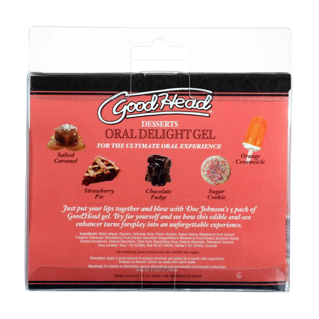 Doc Johnson Oral Delight Gel Desserts, 5 saveurs – Image 2